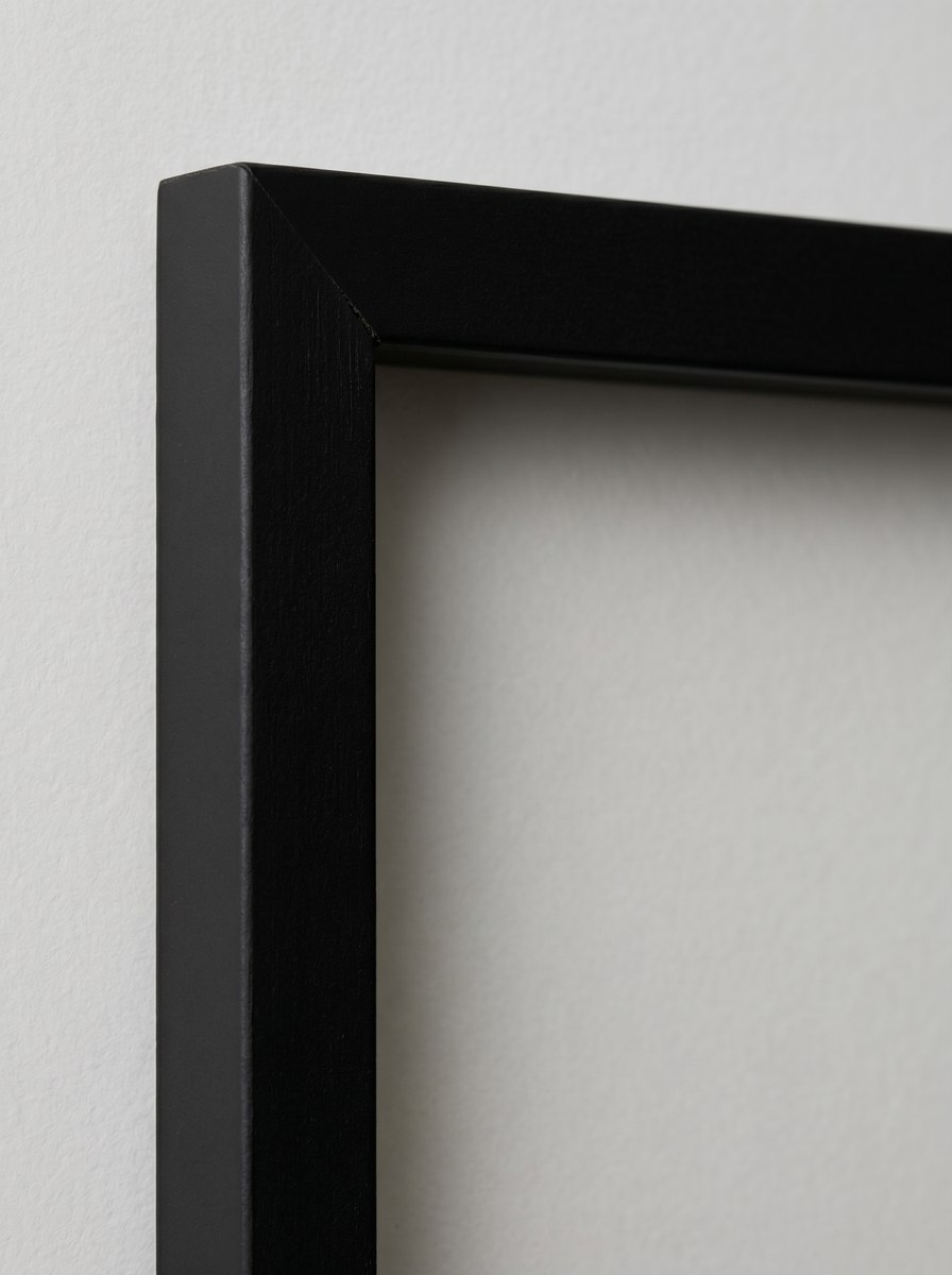 Angolo di cornice artigianale laccata nera